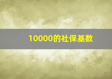 10000的社保基数