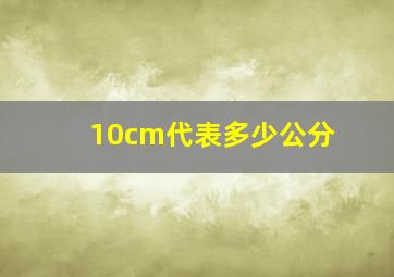 10cm代表多少公分