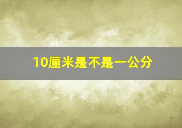 10厘米是不是一公分