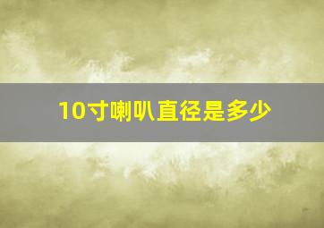 10寸喇叭直径是多少