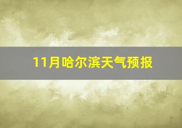 11月哈尔滨天气预报