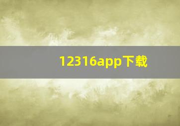 12316app下载