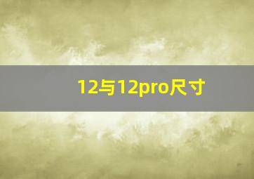 12与12pro尺寸