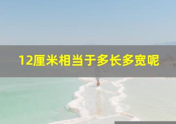 12厘米相当于多长多宽呢