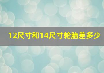 12尺寸和14尺寸轮胎差多少