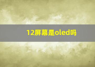 12屏幕是oled吗