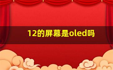 12的屏幕是oled吗