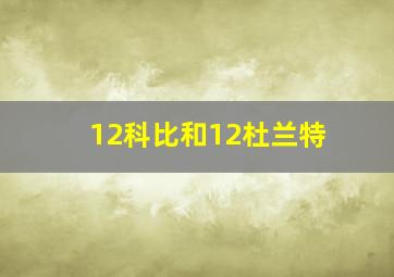 12科比和12杜兰特