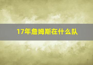 17年詹姆斯在什么队