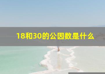 18和30的公因数是什么