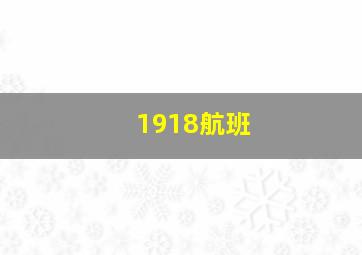 1918航班