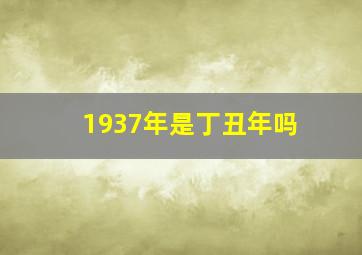 1937年是丁丑年吗