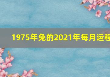 1975年兔的2021年每月运程