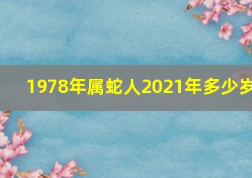 1978年属蛇人2021年多少岁