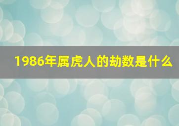 1986年属虎人的劫数是什么