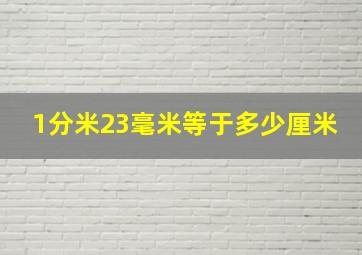 1分米23毫米等于多少厘米