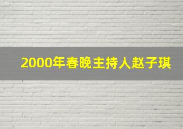 2000年春晚主持人赵子琪