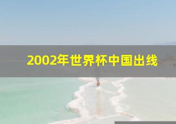 2002年世界杯中国出线