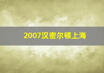 2007汉密尔顿上海