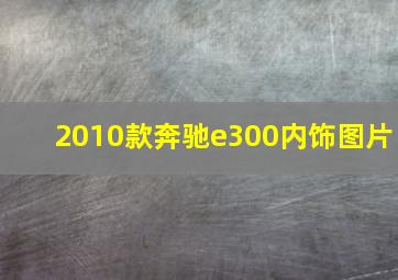 2010款奔驰e300内饰图片