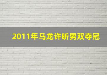 2011年马龙许昕男双夺冠