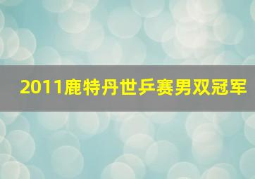 2011鹿特丹世乒赛男双冠军