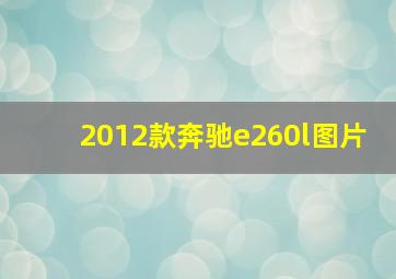 2012款奔驰e260l图片