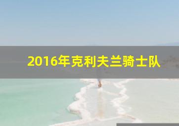 2016年克利夫兰骑士队