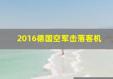 2016德国空军击落客机