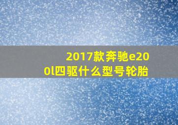 2017款奔驰e200l四驱什么型号轮胎