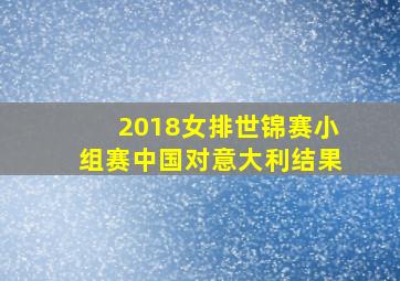 2018女排世锦赛小组赛中国对意大利结果