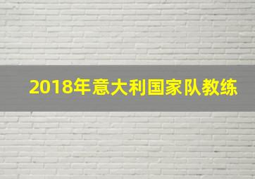 2018年意大利国家队教练