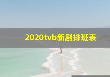 2020tvb新剧排班表