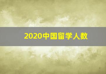 2020中国留学人数