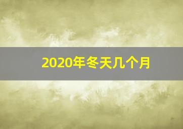 2020年冬天几个月