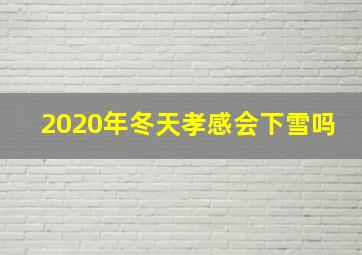 2020年冬天孝感会下雪吗