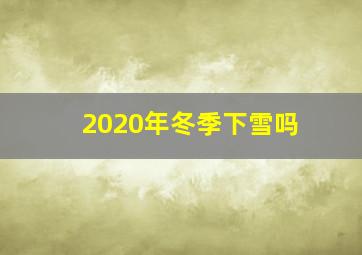 2020年冬季下雪吗