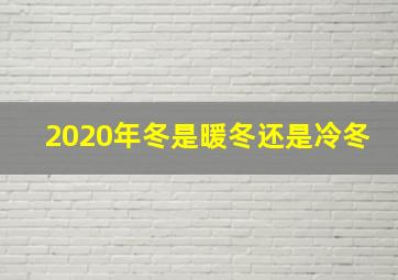 2020年冬是暖冬还是冷冬