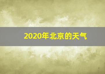 2020年北京的天气