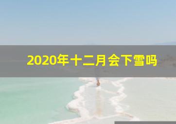 2020年十二月会下雪吗