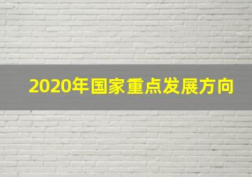 2020年国家重点发展方向