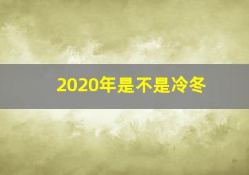 2020年是不是冷冬