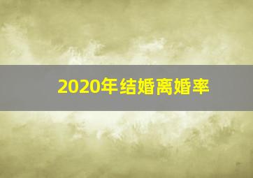 2020年结婚离婚率