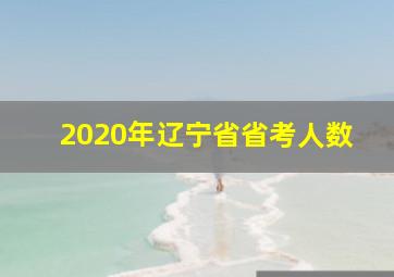 2020年辽宁省省考人数