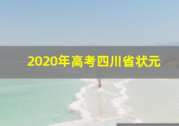 2020年高考四川省状元