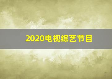 2020电视综艺节目