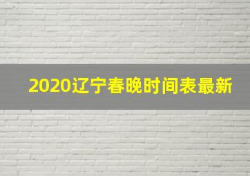 2020辽宁春晚时间表最新