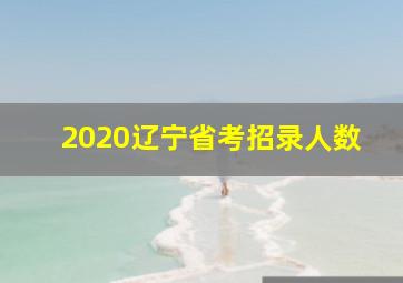 2020辽宁省考招录人数