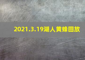 2021.3.19湖人黄蜂回放