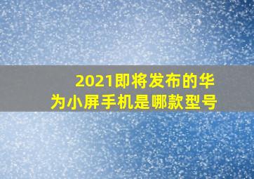 2021即将发布的华为小屏手机是哪款型号